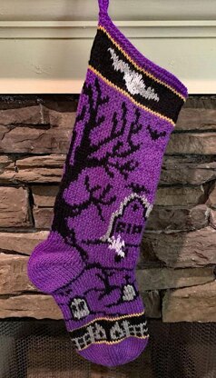 Graveyard Awakening, a Halloween stocking