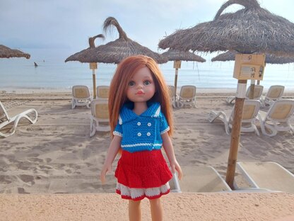 12-inch Dolls Shirt und Skirt