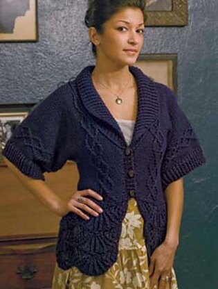 #106 Shawl-Collared Nipped-Waist Cardigan