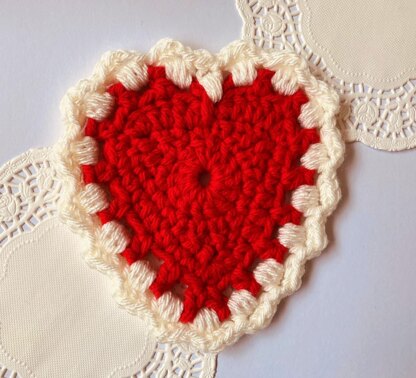 Red heart coaster by HueLaVive