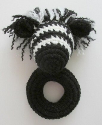 Zebra Rattle or Teething Toy