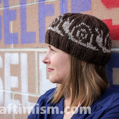 Snail Patterned Knit Hat