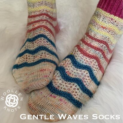 Gentle Waves Socks - knitting pattern