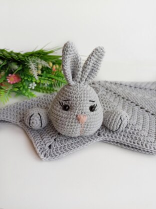 Big Little Honey Bunny Knotted Lovey Crochet Bunny PATTERN 