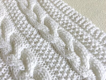 Braided Cable Baby Blanket