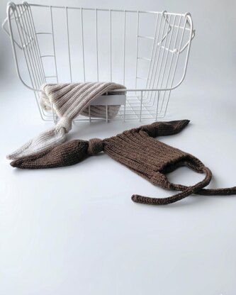 Little knot bunny hat ribbed