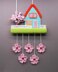 Hanging decoration spring cherry blossom - easy from scraps of yarn