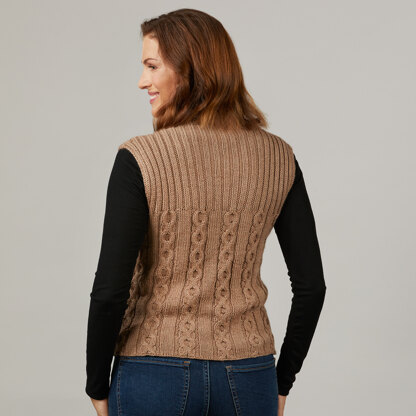 1362 Autumn Glory - Vest Knitting Pattern for Women in Valley Yarns Ashfield