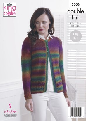 Cardigans in King Cole Riot DK - 5006 - Downloadable PDF