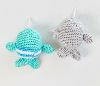 Ned & Norman Crochet Narwhal in Red Heart Amigurumi - LM6287 - Downloadable PDF