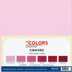My Colors Canvas Cardstock Bundle 12"X12" 18/Pkg - Pink & Red Tones