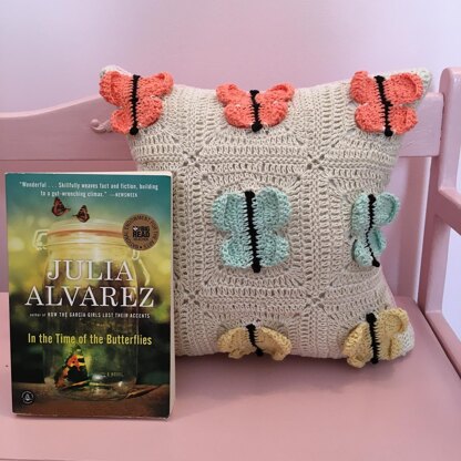 Butterfly Granny Square Pillow