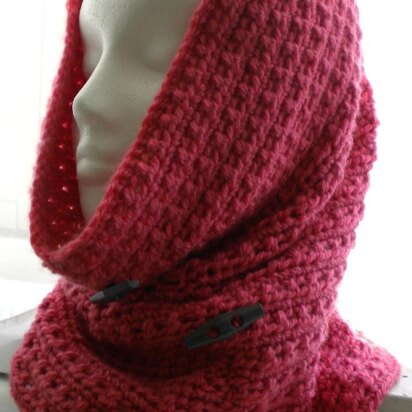 Cowl Hood with Decorator Buttons