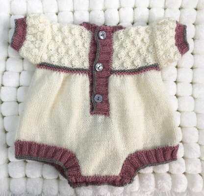 P7 Cat Motif Romper Suit and Hat