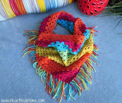 Triangle Scarf with Fringe