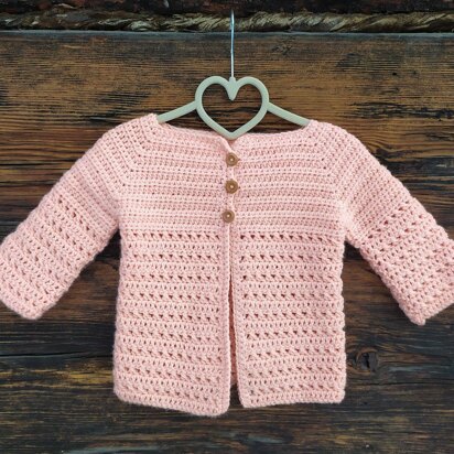 Crochet baby cardigan - Nina Cardigan