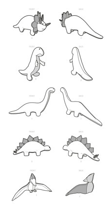 Simplicity Plush Dinosaurs by Andrea Schewe S9585 - Paper Pattern, Size One Size Only