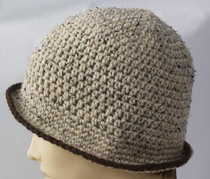 1920's Curved Brim Flapper Cloche