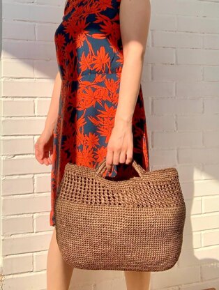 Crochet Raffia Tote Bag Pattern