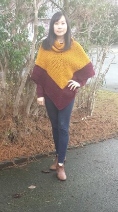 Sunset Cowl V Poncho