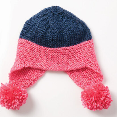 Baby Earflap Hat in Caron Simply Soft and Simply Soft Brites - Downloadable PDF - knitting pattern