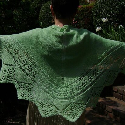 Pistachio Lace-Edged Shawl