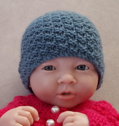 Marley - babies double moss stitch hat