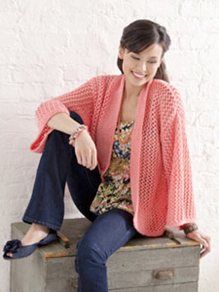 Bright and Breezy Kimono in Caron Simply Soft Collection - Downloadable PDF