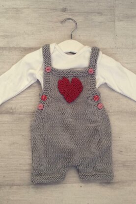 Baby Bib Short with Heart