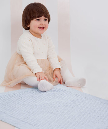 "Nu-Nu Blanket" - Afghan Knitting Pattern For Babies in MillaMia Naturally Soft Aran by MillaMia