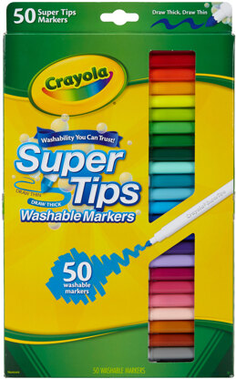 Crayola Super Tips Washable Markers - Assorted Colors 50/Pkg