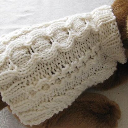 Stepping Stones Aran Dog Sweater - knitting pattern