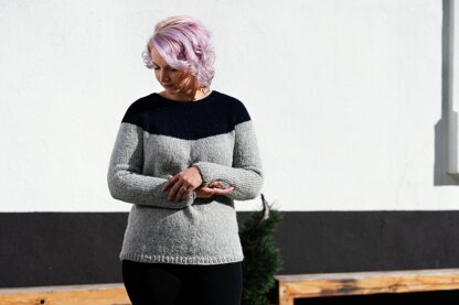 Basic Colorblock Yoke sweater