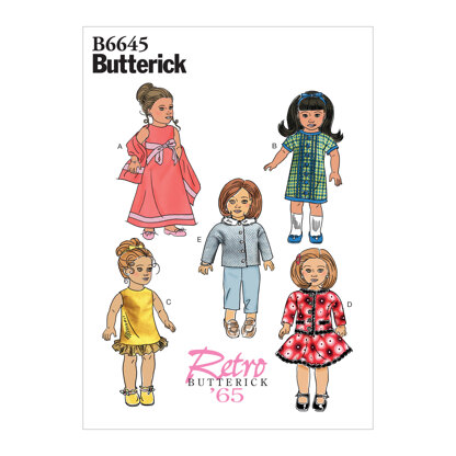 Butterick Clothes For 18 Doll B6645 - Sewing Pattern