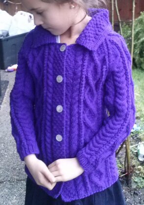 Mairead girl's aran coat