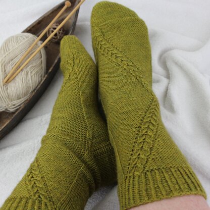 Knitting Pattern Cable Socks - PDF Download Knight Socks
