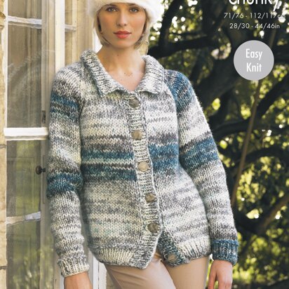 Sweater & Cardigan in King Cole Super Chunky - 4291 - Downloadable PDF