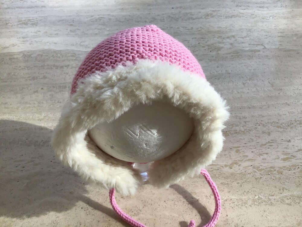 Fur trim hat on sale