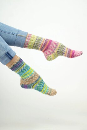 Basic Toe Up Sock  in Universal Yarn Easel PDF