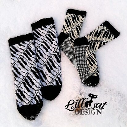 Pianissimo Sokker - knitting pattern