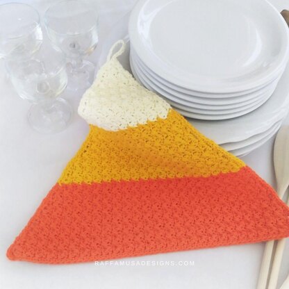 Candy Corn Dishcloth