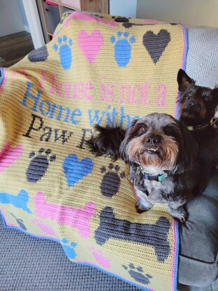 Paw Prints Dog Blanket