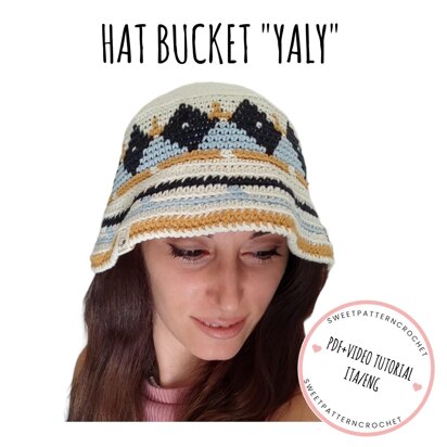 Hat bucket summer tapestry crochet