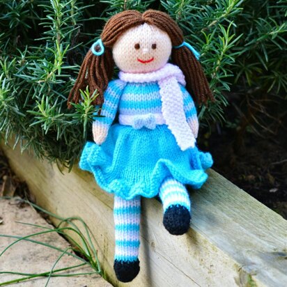 Pansy Rag Doll Knitting Pattern - Toy Knitting Pattern