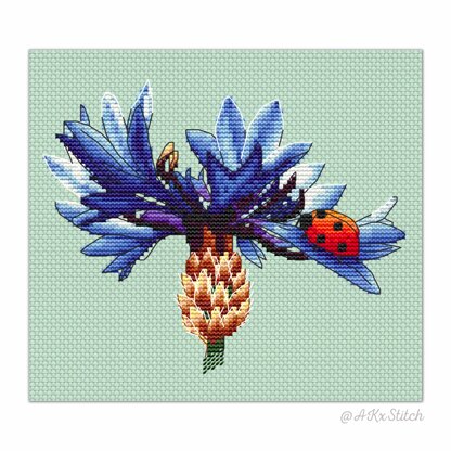 Cornflower Cross Stitch PDF Pattern