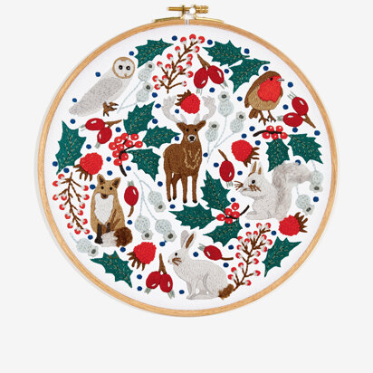 DMC Christmas Woodland Embroidery Pattern - PAT1813 - Downloadable PDF