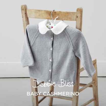 Two Way Cardigan - Knitting Pattern for Babies in Debbie Bliss Baby Cashmerino 