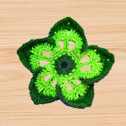 A crochet flower
