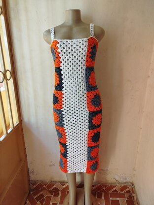 Honeycomb Granny Square Dress