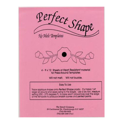 The Stencil Company Perfect Shape Plastic Template Sheet 4 ct